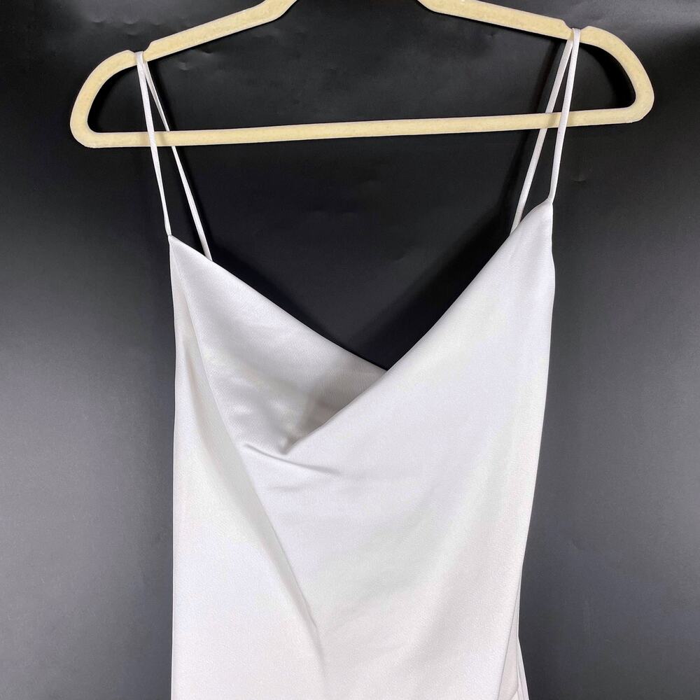 Jonathan Simkhai Nellie Slip Dress White Cowl Neck Sleeveless Midi Sz 0 - Picture 5 of 12